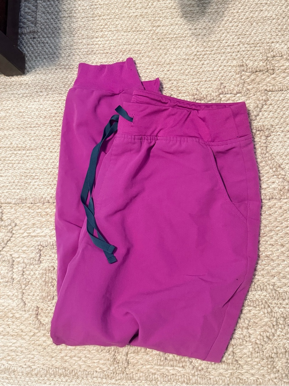 Figs Joggers Womens XLP  Petite Bright Fuchsia Zamora Scrub Cargo Pants